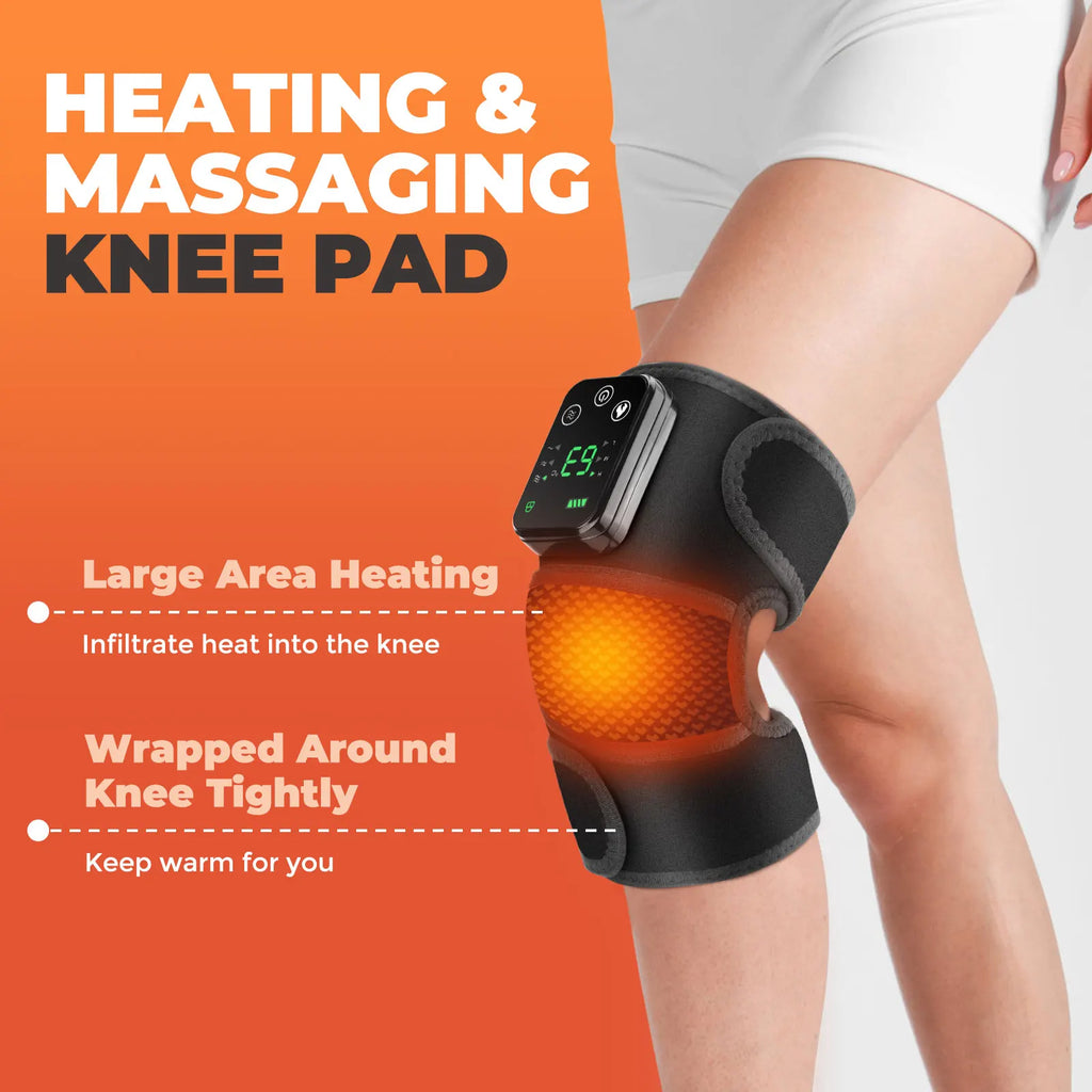 Heated Knee Massager with Vibration – 3-in-1 Joint Support & Pain Relief