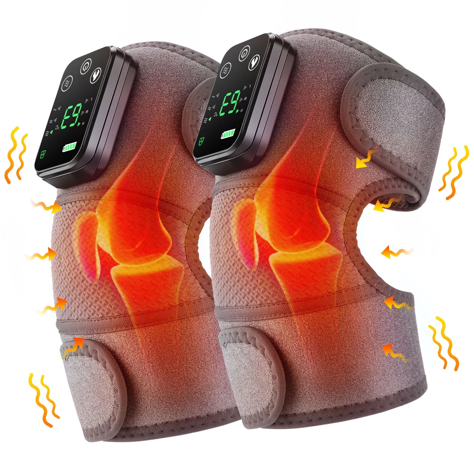 Heated Knee Massager with Vibration – 3-in-1 Joint Support & Pain Relief