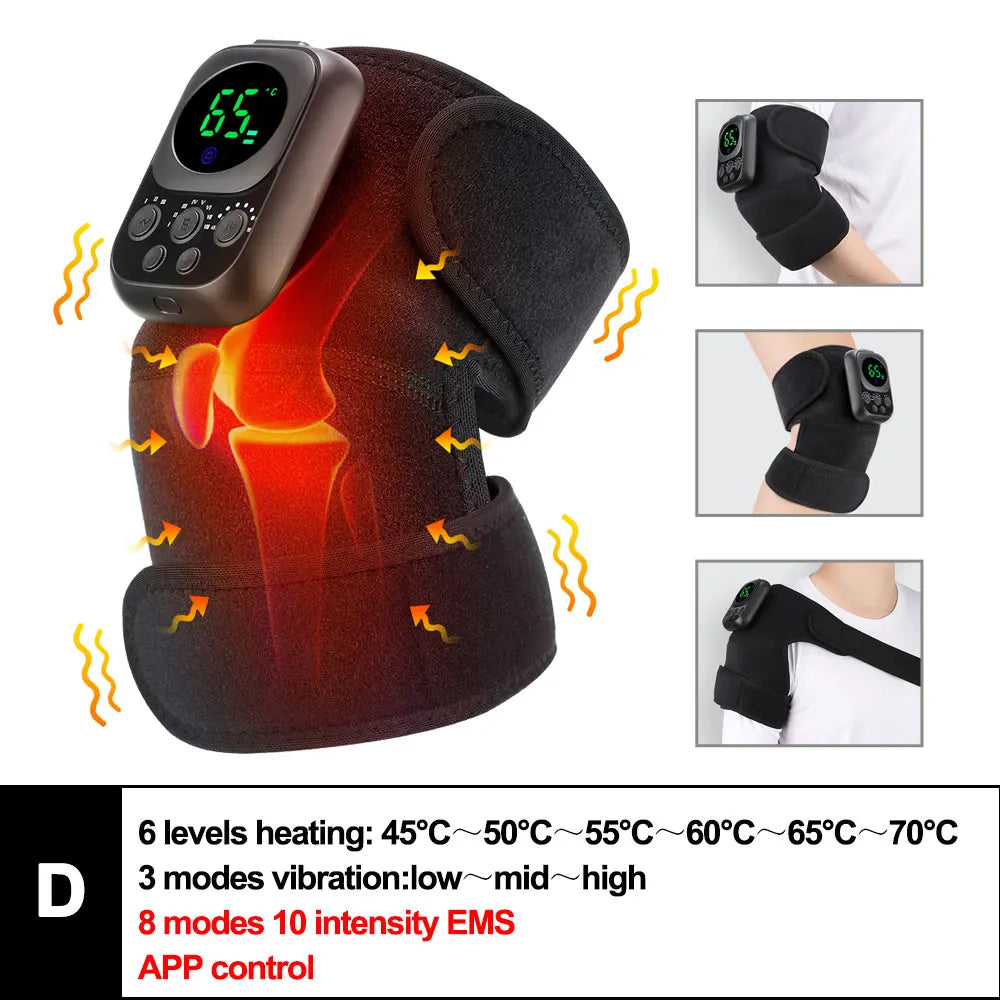 Heated Knee Massager with Vibration – 3-in-1 Joint Support & Pain Relief