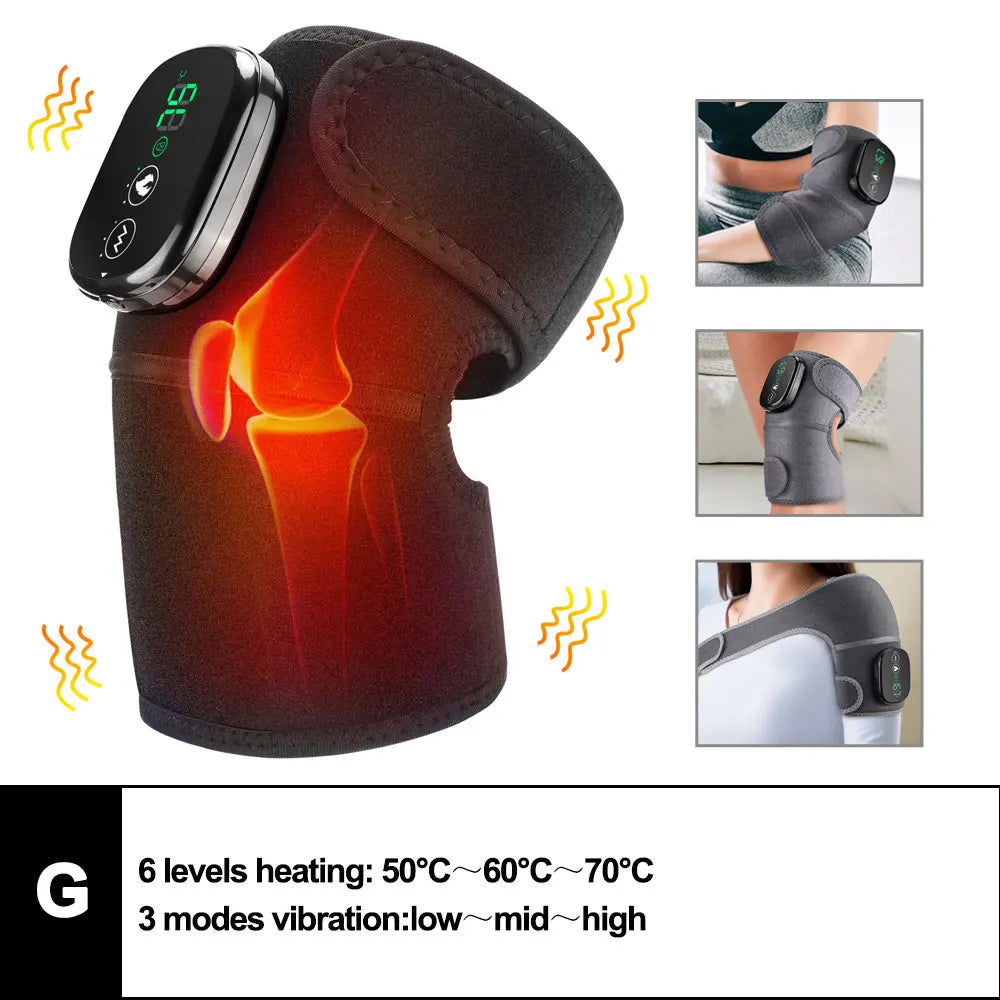 Heated Knee Massager with Vibration – 3-in-1 Joint Support & Pain Relief