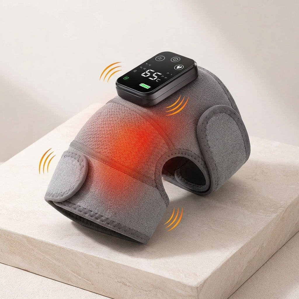 Heated Knee Massager with Vibration – 3-in-1 Joint Support & Pain Relief